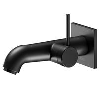 KEUCO IXMO Soft Mitigeur monocommandé encastré pour lavabo, 165mm, rosace carrée, 59516370202, Couleur: Noir Mat