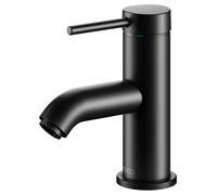 KEUCO IXMO Soft Mitigeur monocommandé pour lavabo 60, sans vidage à tirette, saillie 94mm, 59504372100, Couleur: Noir Mat