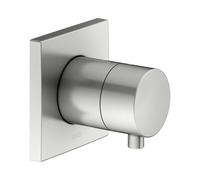 KEUCO IXMO Vanne d'arrêt encastrée pour 1 consommateur avec poignée Comfort, rosace carrée, 59541061002, Couleur: acier inoxydable