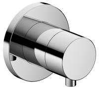 KEUCO IXMO Vanne d'arrêt encastrée pour 1 consommateur avec poignée Comfort, rosace ronde, 59541011001, Couleur: Chromé