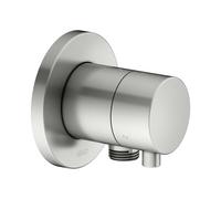 KEUCO IXMO vanne de commutation à encastrer 3 consommateurs, raccord de flexible avec poignée Comfort, sans arrêt, rosace ronde, 59548061101, Couleur: acier inoxydable