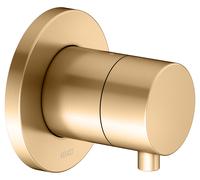 KEUCO IXMO Vanne d'inà encastrer pour 2 consommateurs avec poignée Comfort, sans arrêt, rosace ronde, 59556251001, Couleur: Laiton brossé