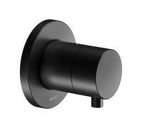 KEUCO IXMO Vanne d'inà encastrer pour 2 consommateurs avec poignée Comfort, sans arrêt, rosace ronde, 59556371001, Couleur: Noir Mat