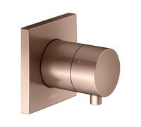 KEUCO IXMO Vanne d'inà encastrer pour 3 consommateurs avec poignée Comfort, avec arrêt, rosace carrée, 59549291002, Couleur: rouge or brossÃ©
