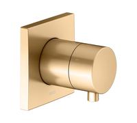KEUCO IXMO Vanne d'inà encastrer pour 3 consommateurs avec poignée Comfort, avec arrêt, rosace carrée, 59549251002, Couleur: Laiton brossé