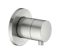 KEUCO IXMO Vanne d'inà encastrer pour 3 consommateurs avec poignée Comfort, avec arrêt, rosace ronde, 59549061001, Couleur: acier inoxydable