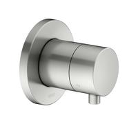 KEUCO IXMO Vanne d'inà encastrer pour 3 consommateurs avec poignée Comfort, sans arrêt, rosace ronde, 59548061001, Couleur: acier inoxydable