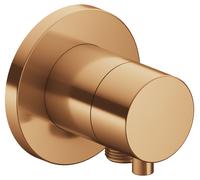 KEUCO IXMO Vanne d'inversion à encastrer 2 consommateurs, raccord de flexible avec poignée Comfort, avec arrêt, rosace ronde, 59557031101, Couleur: bronze brossé