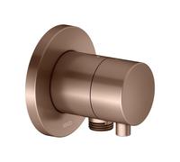 KEUCO IXMO Vanne d'inversion à encastrer 2 consommateurs, raccord de flexible avec poignée Comfort, sans arrêt, rosace ronde, 59556291101, Couleur: rouge or brossÃ©