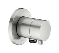 KEUCO IXMO Vanne d'inversion à encastrer 2 consommateurs, raccord de flexible avec poignée Comfort, sans arrêt, rosace ronde, 59556061101, Couleur: acier inoxydable