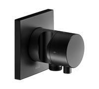 KEUCO Robinet d'arrêt et inverseur 59557371202 - à encastrer 2 voies, support de douche, noir mat