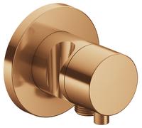 KEUCO IXMO Vanne d'inversion UP 2 consommateurs, raccord de flexible, poignée Comfort et support de douche, sans arrêt, rosace ronde, 59556031201, Couleur: bronze brossé
