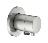 KEUCO IXMO Vanne d'inversion à encastrer 3 consommateurs, raccord de flexible, poignée Comfort, avec arrêt, rosace ronde, 59549061101, Couleur: acier inoxydable