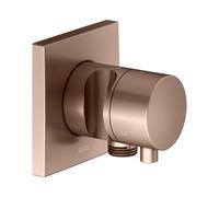 KEUCO IXMO Vanne d'inversion à encastrer 3 consommateurs, raccord de flexible, poignée Comfort et support de douche, sans arrêt, rosace carrée, 59548291202, Couleur: rouge or brossÃ©