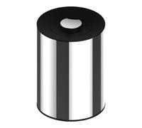 KEUCO PLAN corbeille à déchets modèle sur pied, avec couvercle, 04989010037, Couleur: finition chrome / noir