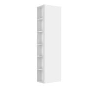 KEUCO X-LINE Armoires hautes, 1 porte, charnières à droite, étagère latérale, 480x1750x300mm, 33131300002, Corps/Avant: Blanc décor mat / Blanc verre