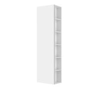 KEUCO X-LINE Armoires hautes, 1 porte, charnières à gauche, étagère latérale, 480x1750x300mm, 33132970001, Corps/Avant: Vulkanit décor mat / Vulkanit verre satiné
