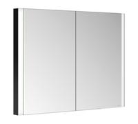 Keuco Keuco Armoire miroir 2 portes Somaris 100x71x11,5 cm, noir mat, encastrable murale Quantité:1