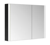 Keuco Keuco Armoire miroir 2 portes Somaris 100x71x12,7 cm, noir mat, applique, asymétrique Quantité:1