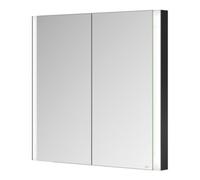 Keuco Keuco Armoire miroir 2 portes Somaris 80x71x11,5 cm, noir mat, encastrable mural Quantité:1
