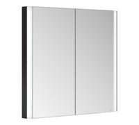 Keuco Keuco Armoire miroir 2 portes Somaris 80x71x11,5cm, noir mat, WE, chauffage miroir Quantité:1