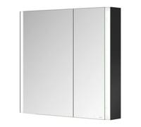 Keuco Keuco Armoire miroir 2 portes Somaris 80x71x12,7 cm, noir mat, applique, asym. Quantité:1