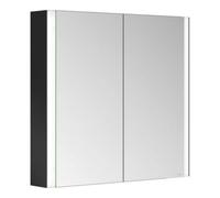 Keuco Keuco Armoire miroir 2 portes Somaris 80x71x12,7 cm, noir mat, en applique, miroir à droite Quantité:1