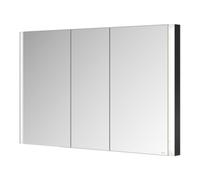 Keuco Keuco Armoire miroir 3 portes Somaris 120x71x11,5cm, encastré mural, noir mat Quantité:1