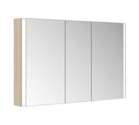 Keuco Keuco Armoire miroir 3 portes Somaris 120x71x12,7cm, applique, décor chêne clair Quantité:1