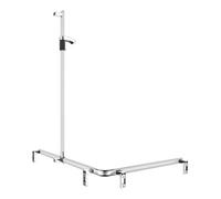 Keuco Keuco AXESS AL Barre de douche si-el/vc, 1150/850 mm, avec support mural, droite Quantité:1