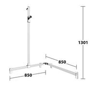 Keuco Keuco AXESS Barre de douche AL si-el/vc, 850/850 mm, avec support mural, version gauche Quantité:1
