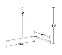 Keuco Keuco Barres de douche AXESS vc, 850/1150 mm, avec barre de douche, version gauche Quantité:1