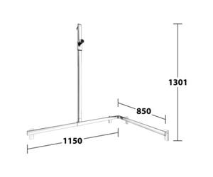 Keuco Keuco Barres de douche AXESS vc, 850/1150 mm, avec barre de douche, version gauche Quantité:1