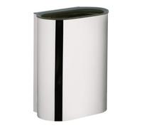 KEUCO Corbeille à déchets, fixation invisible, 30 l, 14988070000, Couleur: acier inoxydable / noir