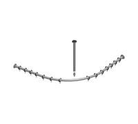 Keuco Keuco Ensemble barre de rideau de douche Plan alu alu anodisé argenté, pour douche quart de cercle 90x90 cm Quantité:1