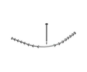 Keuco Keuco Ensemble barre de rideau de douche Plan alu alu anodisé argenté, pour douche quart de cercle 90x90 cm Quantité:1