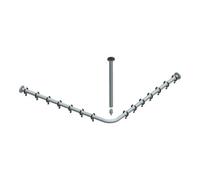 Keuco Keuco Ensemble tringle à rideau de douche Plan chromé, pour douche 80x80 cm Quantité:1