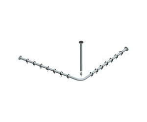 Keuco Keuco Ensemble tringle rideau de douche Plan chromé, pour douche 90x90 cm Quantité:1