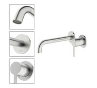 KEUCO PLAN blue Mitigeur monocommandé pour lavabo à encastrer, saillie 225mm, 53916071201, Couleur: acier inoxydable