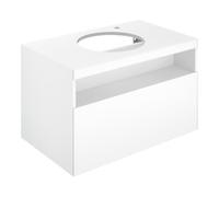 Keuco Keuco Meuble sous lavabo Stageline 80x55x49cm, blanc, poignée blanche, sans éclairage, charnière droite Quantité:1