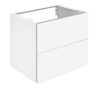 KEUCO Meuble sous-lavabo X-LINE 2 tiroirs frontaux 650x605x490mm, verre laqué anthracite mat soyeux