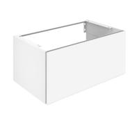 KEUCO Meuble sous-lavabo X-LINE 1 tiroir frontal 800x400x490 mm Laque Inox satinée/Verre Inox satiné