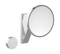 KEUCO Miroir cosmétique iLook_move 17612139002 – x5 Ø212 éclairé, panneau verre, chrome noir brossé