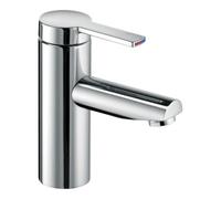 KEUCO PLAN blue Mitigeur monocommandé pour lavabo 90, sans garniture de vidage, saillie 107mm, 53902170100, Couleur: finition aluminium