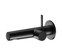 Keuco Keuco Mitigeur lavabo monocommande IXMO Pure, bec 165 mm, noir mat, mural, rosace ronde Quantité:1