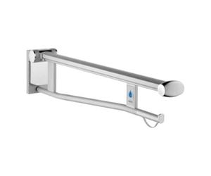 Keuco Keuco Plan Care Barre d'appui rabattable WC 850 mm, droite, alu argent anodisé/gris noir Quantité:1