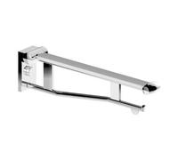 Keuco bras de WC Plan Care 34903173737 700 mm, aluminium anodisé argent / noir-gris