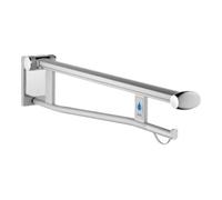 Keuco Keuco Poignée d'appui rabattable WC Plan Care 700 mm, gauche, déclenchement par bouton, chromé/noir Quantité:1