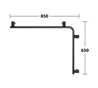 Keuco Keuco Poignée de douche/baignoire AXESS 850x650mm, noir mat Quantité:1