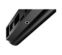 Keuco Plan Black Selection porte-rouleau papier toilette 14962370000 forme ouverte, version droite, noir
